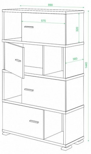 Тумба комбинированная Домино СБ-30/4 в Ханты-Мансийске - hanty-mansiysk.mebel24.online | фото 2
