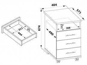 Тумба КТ-12 в Ханты-Мансийске - hanty-mansiysk.mebel24.online | фото 3