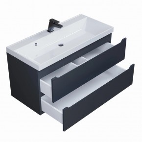 Тумба под раковину Uperwood Tanos 100 см, подвесная, черная матовая в Ханты-Мансийске - hanty-mansiysk.mebel24.online | фото 2