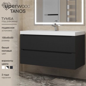 Тумба под раковину Uperwood Tanos 100 см, подвесная, черная матовая в Ханты-Мансийске - hanty-mansiysk.mebel24.online | фото 3