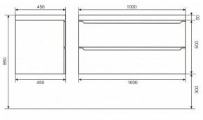 Тумба под раковину Uperwood Tanos 100 см, подвесная, черная матовая в Ханты-Мансийске - hanty-mansiysk.mebel24.online | фото 6