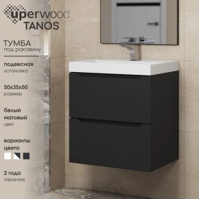 Тумба под раковину Uperwood Tanos 50 см, подвесная, черная матовая в Ханты-Мансийске - hanty-mansiysk.mebel24.online | фото 4