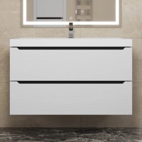 Тумба под раковину Uperwood Tanos 90 см, подвесная, белая/графит в Ханты-Мансийске - hanty-mansiysk.mebel24.online | фото 8