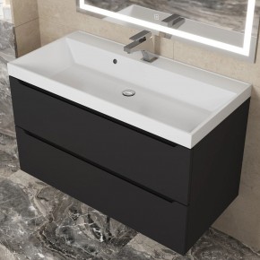 Тумба под раковину Uperwood Tanos 90 см, подвесная, черная матовая в Ханты-Мансийске - hanty-mansiysk.mebel24.online | фото 11