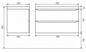 Тумба под раковину Uperwood Tanos 90 см, подвесная, черная матовая в Ханты-Мансийске - hanty-mansiysk.mebel24.online | фото 6