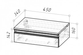 Тумба подвесная Дельта 450 (Дуб золотой) в Ханты-Мансийске - hanty-mansiysk.mebel24.online | фото 2