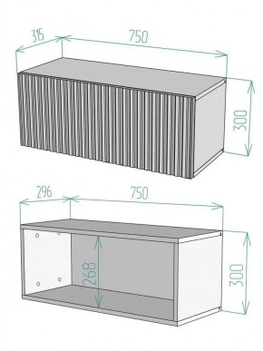 Тумба подвесная под ТВ LINES MTV1-MA 750 Белый глянец (Белый-M 10.1.1) в Ханты-Мансийске - hanty-mansiysk.mebel24.online | фото 2