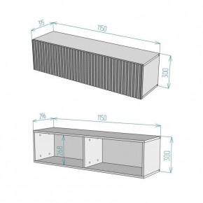 Тумба подвесная под ТВ LINES MTV4-MA 1150 Белый глянец (Белый-M 10.1.1) в Ханты-Мансийске - hanty-mansiysk.mebel24.online | фото 4