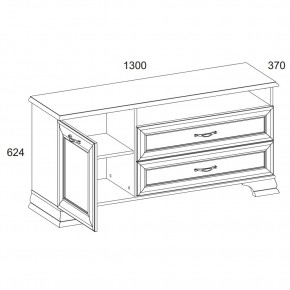 Тумба RTV 1D2SN, TIFFANY, цвет вудлайн кремовый в Ханты-Мансийске - hanty-mansiysk.mebel24.online | фото 2