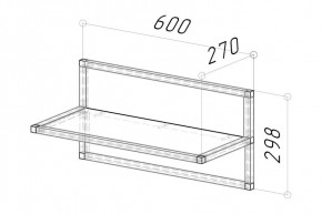 Вешалка Грань 2 600 (Дуб золотой) в Ханты-Мансийске - hanty-mansiysk.mebel24.online | фото 2