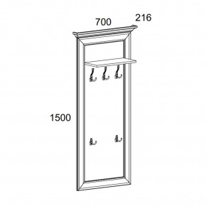 Вешалка L, TIFFANY, цвет вудлайн кремовый в Ханты-Мансийске - hanty-mansiysk.mebel24.online | фото 3