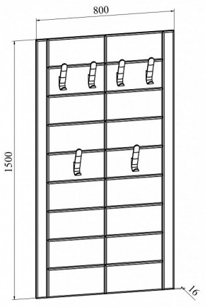 Вешалка настенная Изабель ИЗ-80 в Ханты-Мансийске - hanty-mansiysk.mebel24.online | фото 2