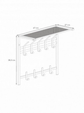 Вешалка-полка Торонто 22 в Ханты-Мансийске - hanty-mansiysk.mebel24.online | фото 2