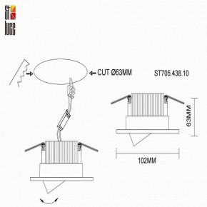 Встраиваемый светильник ST-Luce ST705 ST705.438.10 в Ханты-Мансийске - hanty-mansiysk.mebel24.online | фото 3